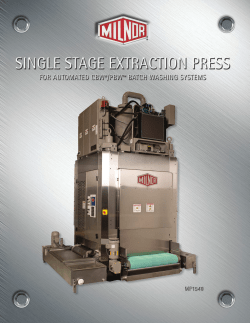 Single Stage Press - Pellerin Milnor Corporation