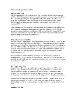 This Year`s Award Winners Are: Facility of the Year The Greenbrier