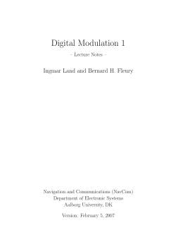 Digital Modulation 1 - Department of Electronic Systems