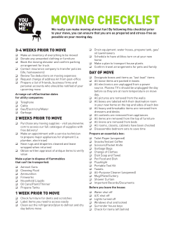 moving checklist