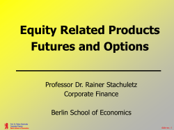 Equity Related Products Futures and Options