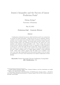 Jensen`s Inequality and the Success of Linear Prediction Pools F