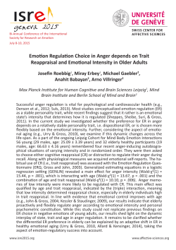 Emotion Regulation Choice in Anger depends on Trait Reappraisal