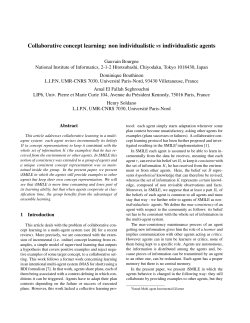 Collaborative concept learning: non individualistic vs individualistic