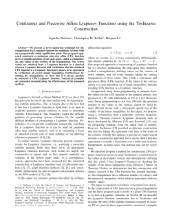 Continuous and Piecewise Affine Lyapunov Functions using the