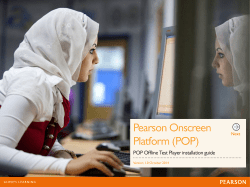 Pearson Onscreen Platform (POP)