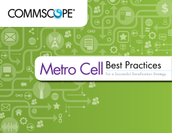Metro Cell Best Practice Guide for a Successful Densification Strategy