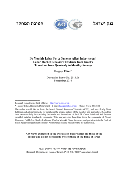 Do Monthly Labor Force Surveys Affect Interviewees` Labor Market