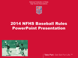 2014 NFHS Baseball Rules Presentation