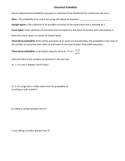 Theoretical Probability