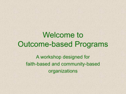 Outcome-based Programs