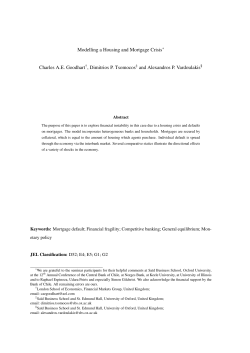 Modelling a Housing and Mortgage Crisis