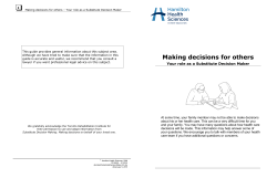 Substitute Decision Maker - Hamilton Health Sciences