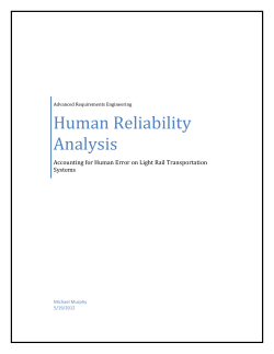 Human Reliability Analysis
