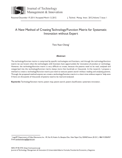 A New Method of Creating Technology/Function Matrix for