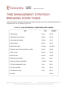 time management strategy: breaking down tasks