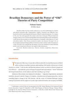 Brazilian Democracy and the Power of &ldquo;Old&rdquo; theories of