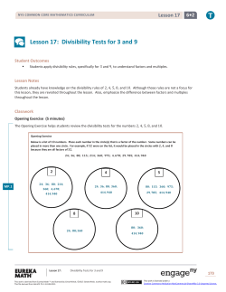 Grade 6 Mathematics Module 2, Topic D, Lesson 17