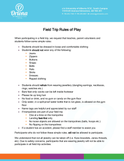 Field Trip Rules of Play