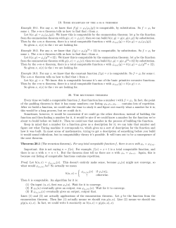 19. Some examples of the smn theorem Example 19.1. For any x, we