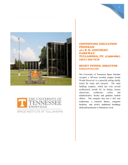engineering courses - The University of Tennessee Space Institute