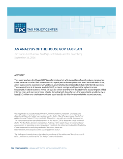 an analysis of the house gop tax plan