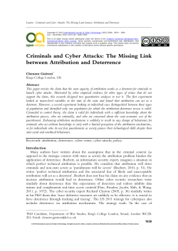 Criminals and Cyber Attacks: The Missing Link between Attribution