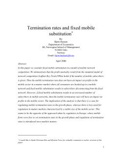 Termination rates and fixed mobile substitution