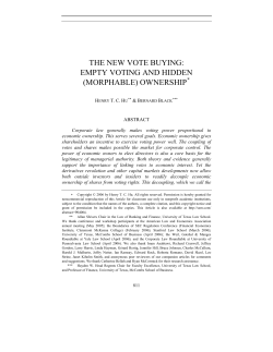 the new vote buying: empty voting and hidden voting