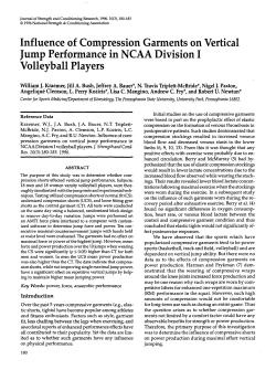 Influence of Compression Garments on Vertical Jump