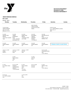 Group Exercise Schedule