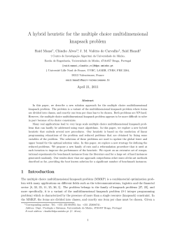 A hybrid heuristic for the multiple choice multidimensional knapsack