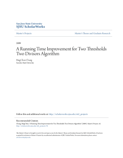 A Running Time Improvement for Two Thresholds Two Divisors
