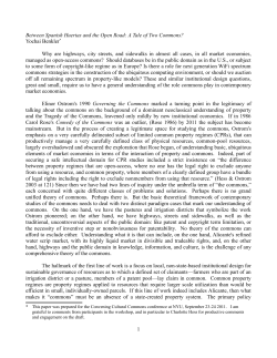 A Tale of Two Commons?