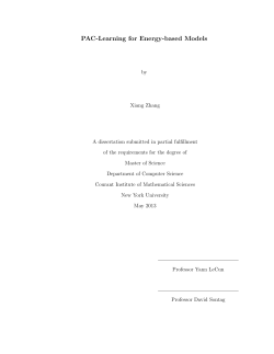 PAC-Learning for Energy-based Models