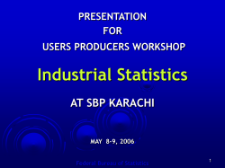 FEDERAL BUREAU OF STATISTICS (FBS) DATA PROCESSING