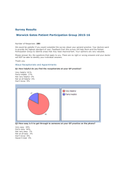 PPG Report 2015-16 - Warwick Gates Family Health Centre