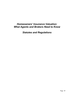 Homeowners` Insurance Valuation: What Agents and Brokers Need