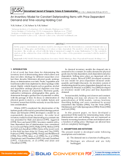 An Inventory Model for Constant Deteriorating Items with Price