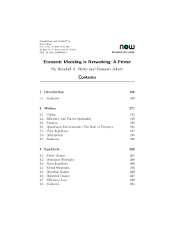 Economic Modeling in Networking: A Primer