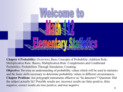 Chapter 4 Probability