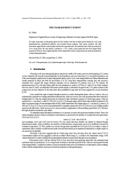 the charged defect exists? - Journal of Optoelectronics and