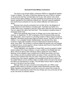 Denmark-Private Military Contractors The issue to use private
