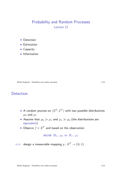 Probability and Random Processes Detection