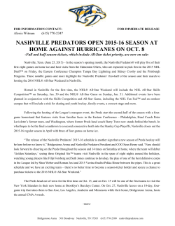 schedule notes - Bridgestone Arena