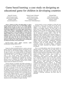 Game based learning: a case study on designing an - R