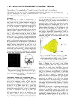 A 3D Finite Element evaluation of the