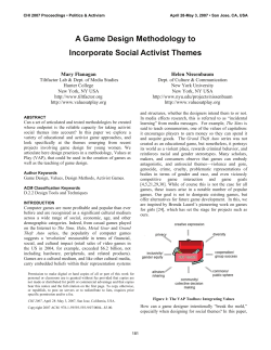 A Game Design Methodology to Incorporate Activist