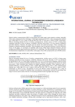 design and implementation of ofdm signal transmission for
