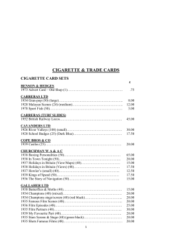cigarette cards
